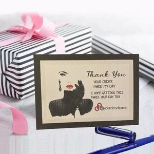 Thank You For Your Order  Feminine Thank  Cards